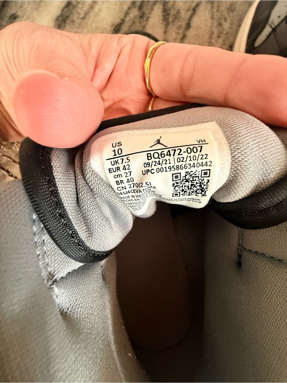NIKE Air Jordan 1 Mid Shadow Women’s Size 10 - Picture 7 of 8